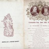 Programme for Marple : Coronation Day 1902