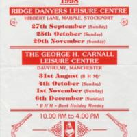 Flyer for Antique &amp; Collectors Fair at Ridge Danyers :1998