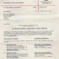 Rentokil Paperwork for work carried out at The Old Vicarage : 1963