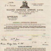 Alliance Assurance Insurance Documents : 1930&#039;s