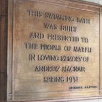 Foundation Plaque at Marple Swimming Bath : 1931