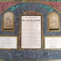 Plaque to the Remembrance &amp; Memory of William &amp; Mary Hyde