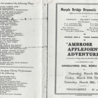 Programme : Marple Bridge Dramatic Society : 1925