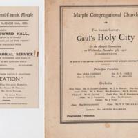 Concert Programmes 1906, 1908, 1920 and  1921