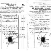 Two receipted invoices from R Wood dated 1898 &amp; 1900