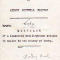 Indenture : E T Spencer to Andrew Rothwell : 1925 : Holly Bank