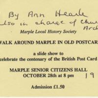 Ticket : A walk around Marple In Old Postcards : 1994