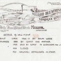 Mellor Bleaching Co. Ltd, Mellor : Letterhead &amp; Important Dates