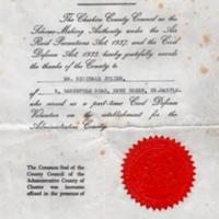 WW2 Civil Defence Volunteers Certificates : R Julier &amp; G.S.B. Booth