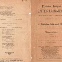 Primrose League Entertainment at Shepley Hall 1888