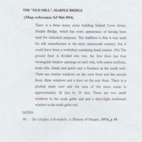 The Old Mill, Marple Bridge : Brief History &amp; Information