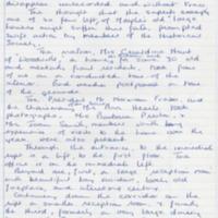 Handwritten Report : Visit by MLHS to Woodville  : 1992