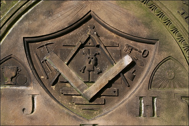 Masonic tombstone